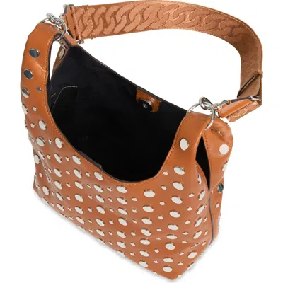 Rebecca Minkoff Ayla Stud Faux Leather Shopper Bag In Brown