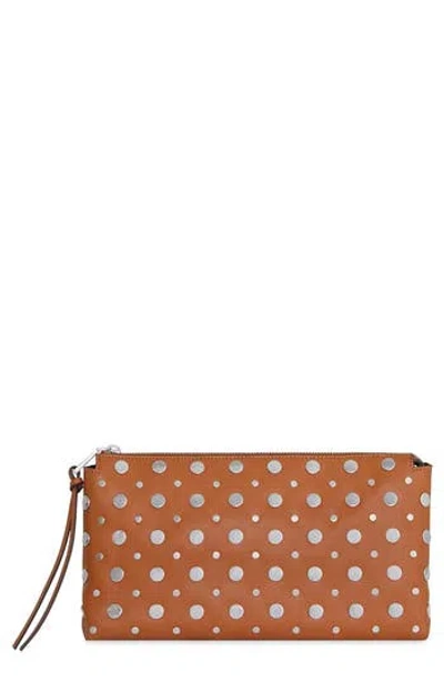 Rebecca Minkoff Ayla Studded Clutch In Brown