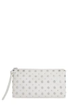 Rebecca Minkoff Ayla Stud Faux Leather Clutch In White