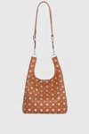 Rebecca Minkoff Ayla Studded Shopper Bag In Brown