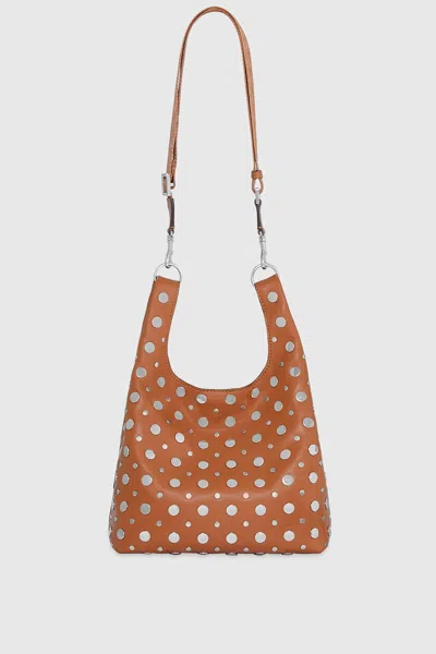 Rebecca Minkoff Ayla Studded Shopper Bag In Brown