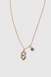 Rebecca Minkoff B Cut-out Initial Necklace In Gold