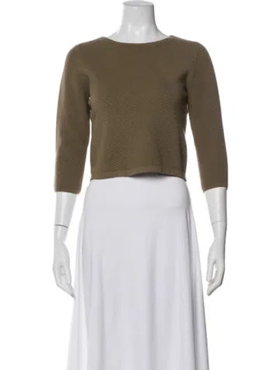 Pre-owned Rebecca Minkoff Bateau Neckline Sweater In Green