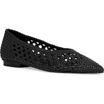 Rebecca Minkoff Bellerina Pointed Cap Toe Flat In Black