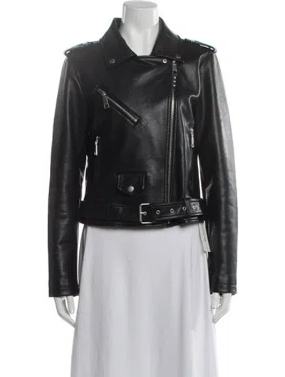 Pre-owned Rebecca Minkoff Biker Jacket In Black
