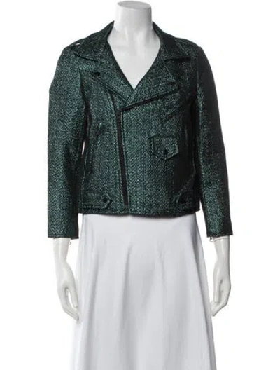 Pre-owned Rebecca Minkoff Biker Jacket In Blue