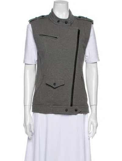 Pre-owned Rebecca Minkoff Biker Jacket In Gray