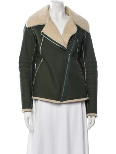 Pre-owned Rebecca Minkoff Biker Jacket In Green