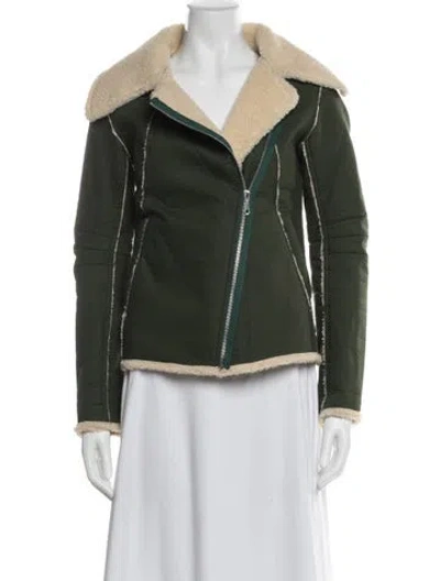 Pre-owned Rebecca Minkoff Biker Jacket In Green