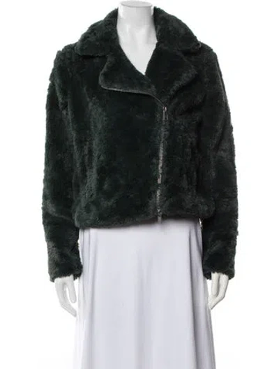 Pre-owned Rebecca Minkoff Biker Jacket In Green