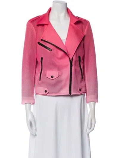 Pre-owned Rebecca Minkoff Biker Jacket In Pink