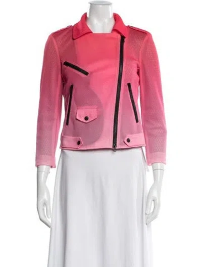 Pre-owned Rebecca Minkoff Biker Jacket In Pink