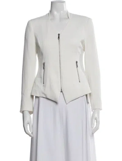 Pre-owned Rebecca Minkoff Biker Jacket In White