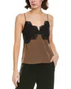 Rebecca Minkoff Blake Lace Cami Sweater In Brown
