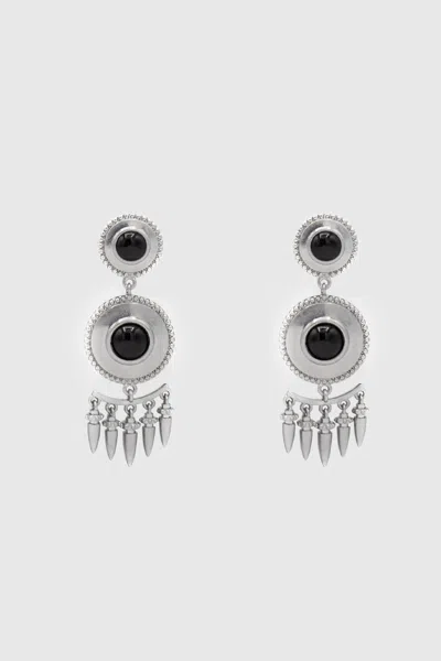 Rebecca Minkoff Boho Fringe Earrings In Silver