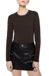 Rebecca Minkoff Bonnie Back Cutout Knit Top In Coffee
