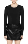 Rebecca Minkoff Bonnie Back Cutout Knit Top In True Black