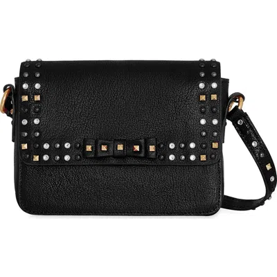 Rebecca Minkoff Bowie Stud Leather Crossbody Bag In Black