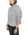 Rebecca Minkoff Brooks Oversize Split Hem Sweater In Stone