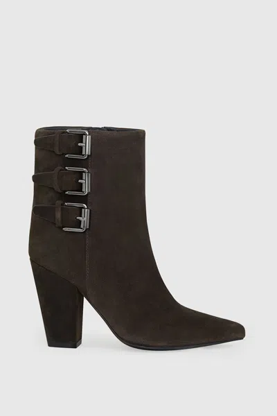 Rebecca Minkoff Buckle Boot In Dark Brandy