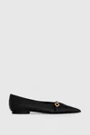 Rebecca Minkoff Pointed Toe Buckle Flat In Black