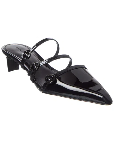 Rebecca Minkoff Buckle Leather Mule In Black