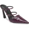 Rebecca Minkoff Buckle Pointed Toe Mule In Purple