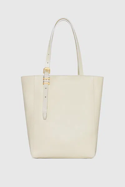 Rebecca Minkoff Buckle Up Tote Bag In Porcelain