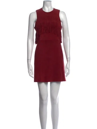Pre-owned Rebecca Minkoff Calfskin Mini Dress In Red