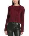 Rebecca Minkoff Calista Pleated Long Sleeve Top In Red