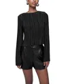 Rebecca Minkoff Calista Pleated Top In True Black