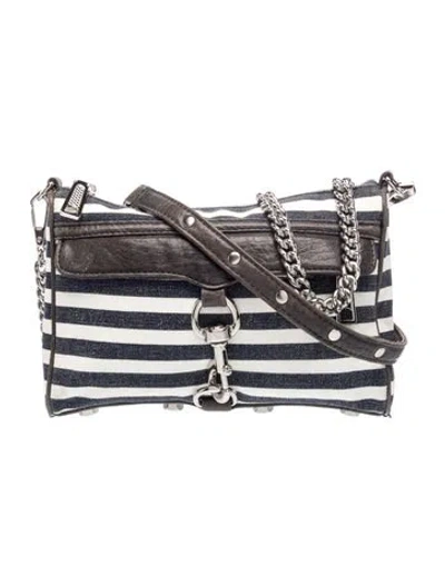 Pre-owned Rebecca Minkoff Canvas Crossbody Bag In Grey