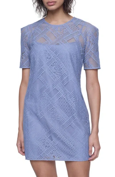 Rebecca Minkoff Cara Lace Minidress In Denim Blue