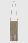 Rebecca Minkoff Carly North South Fringe Crossbody Bag In Orange