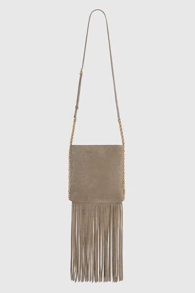 Rebecca Minkoff Carly North South Fringe Crossbody Bag In Orange