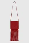 Rebecca Minkoff Carly North South Fringe Crossbody Bag In Siren