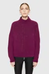 Rebecca Minkoff Caroline Turtleneck Alpaca Blend Sweater In Damson