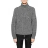 Rebecca Minkoff Caroline Turtleneck Alpaca Blend Sweater In Heather Grey