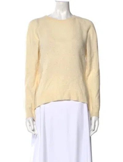 Pre-owned Rebecca Minkoff Cashmere Crew Neck Sweater In Yellow