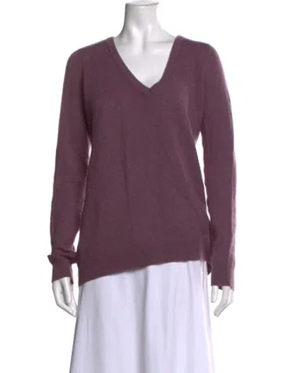 Pre-owned Rebecca Minkoff Cashmere V-neck Sweater In Purple