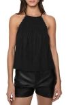 Rebecca Minkoff Cassie Smocked Sleeveless Cotton Top