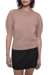 Rebecca Minkoff Celeste Puff Sleeve Cotton Blend Sweater In Primrose