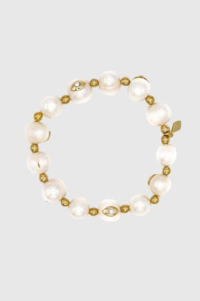 Rebecca Minkoff Celestial Pearl Bracelet In Gold