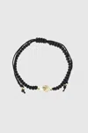 Rebecca Minkoff Celestial Pearl Thread Bracelet In Black