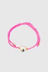 Rebecca Minkoff Celestial Pearl Thread Bracelet In Pink