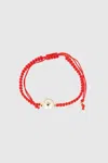 Shop Rebecca Minkoff Celestial Pearl Thread Bracelet In Red