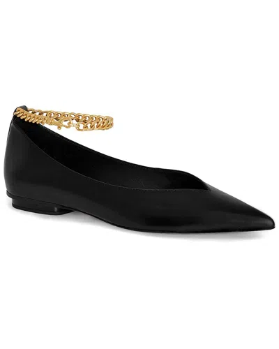 REBECCA MINKOFF REBECCA MINKOFF CHAIN ANKLE LEATHER BALLET FLAT