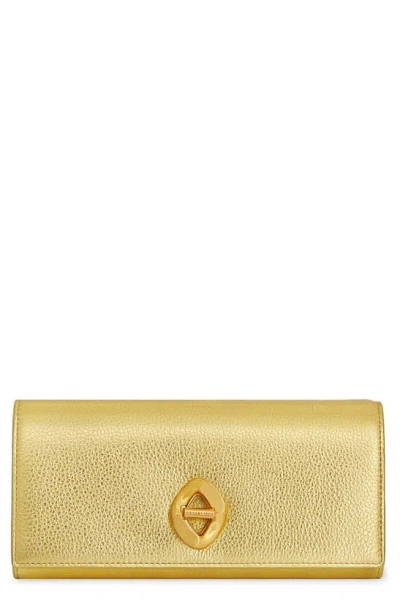 Rebecca Minkoff Chain Strap Crossbody Leather Wallet In Gold