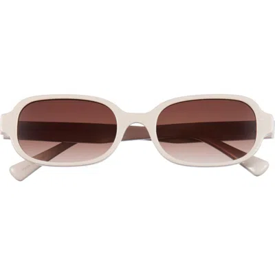 Rebecca Minkoff Chelsea 52mm Slim Rectangular Sunglasses In Ivory