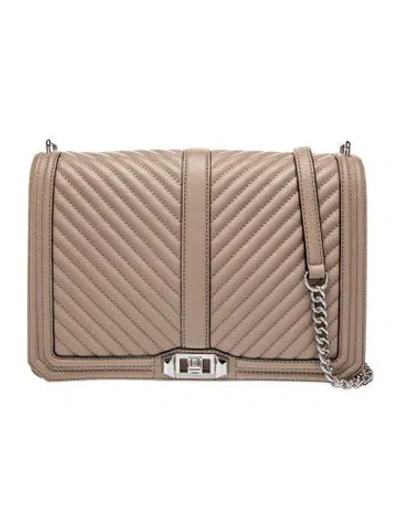 Pre-owned Rebecca Minkoff Chevron Crossbody Bag In Brown